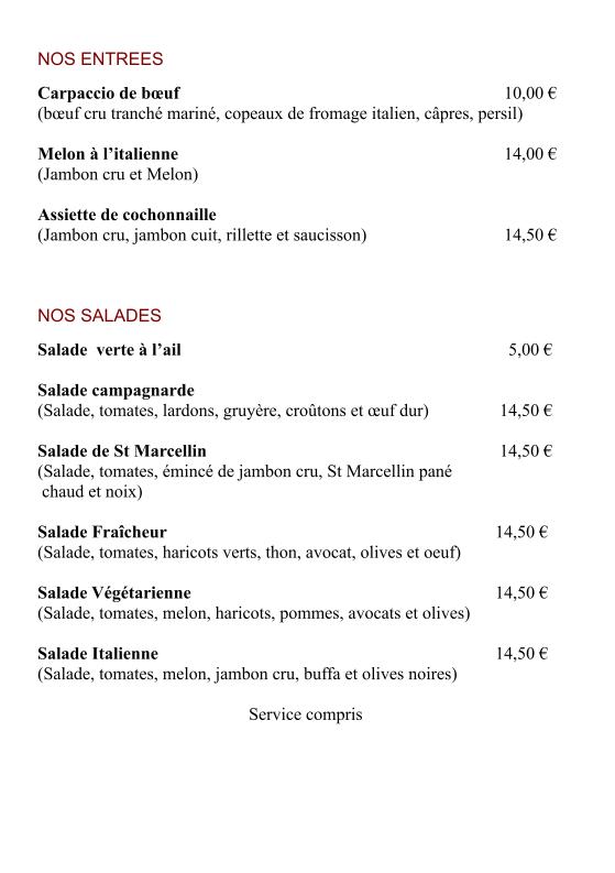 Le Cap - Menu Image 2